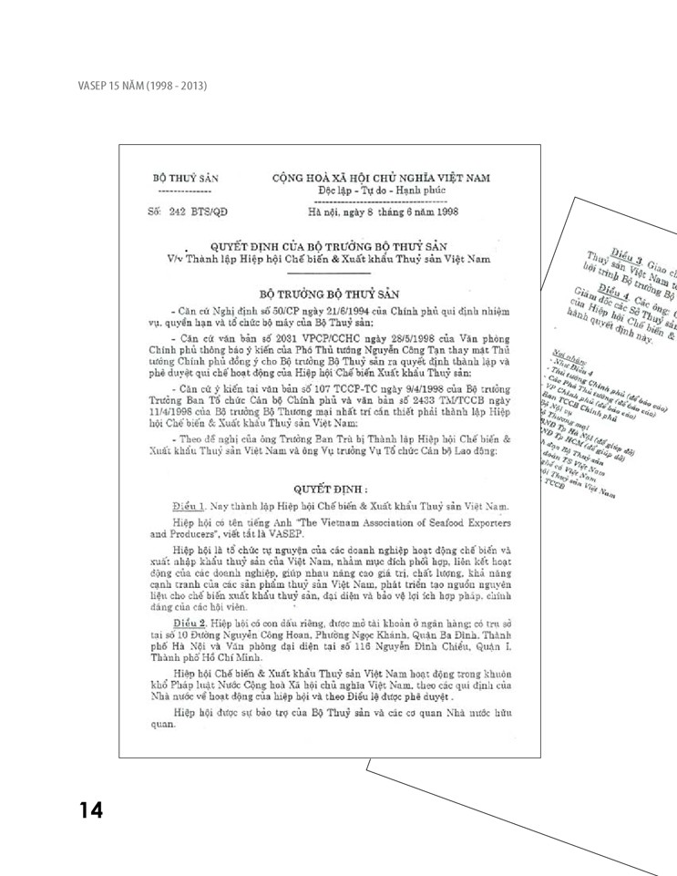 Sách ảnh VASEP 15 năm