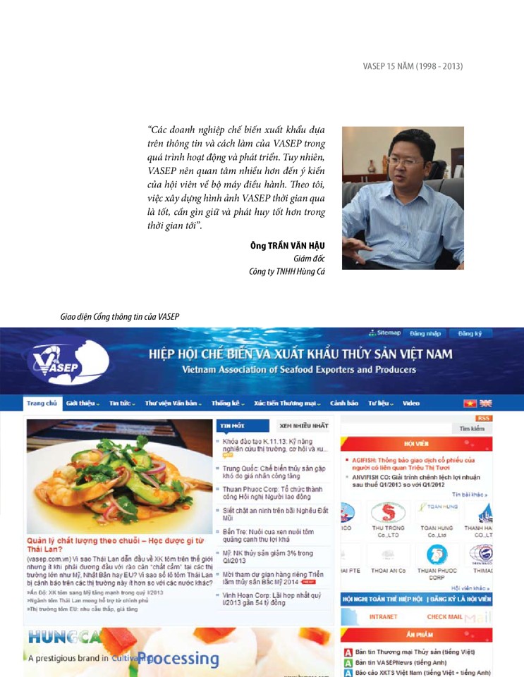 Sách ảnh VASEP 15 năm